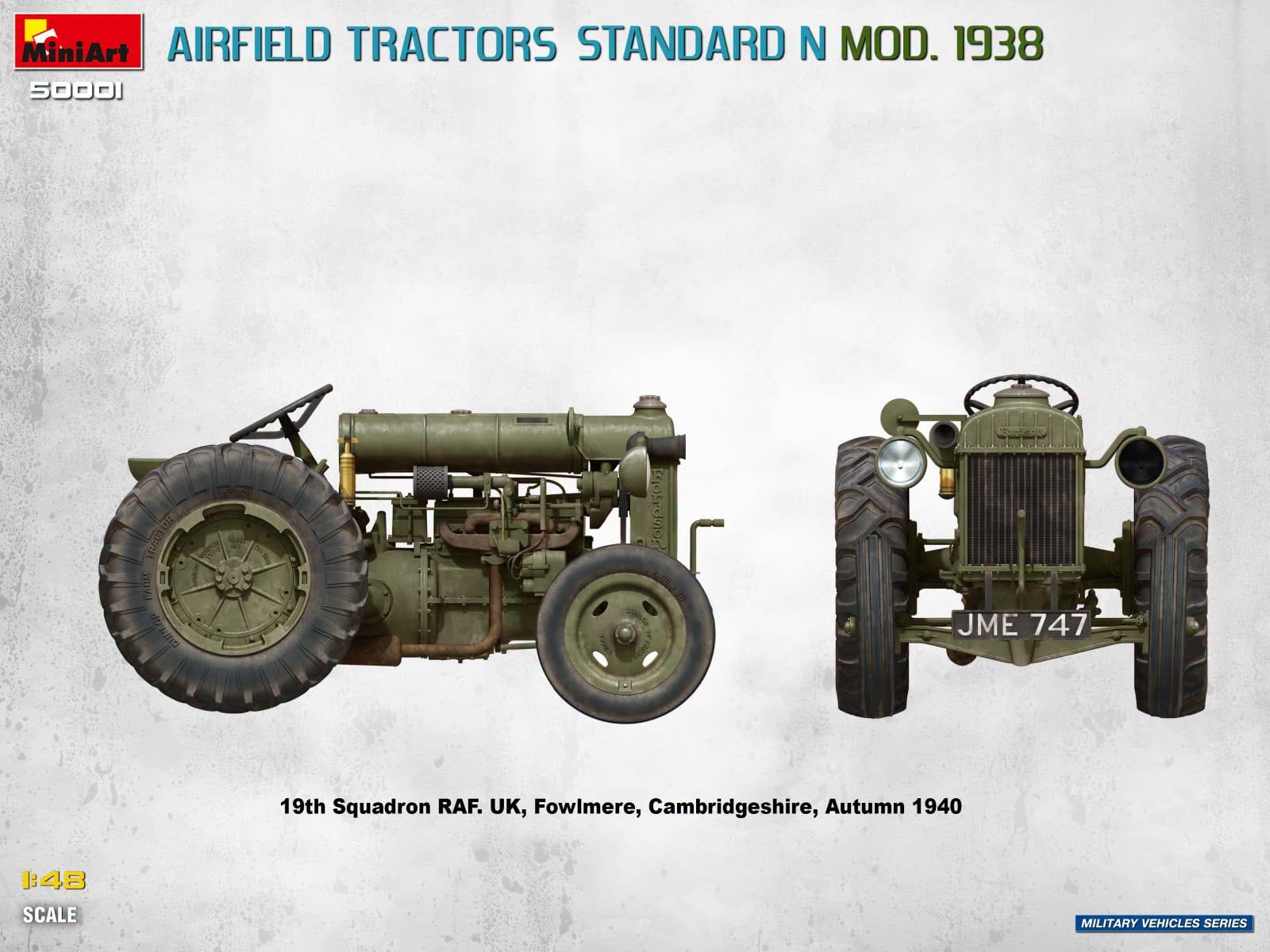 Miniart - 50001 - Fordson Airfield Tractors Model N (1938) - paint schemes