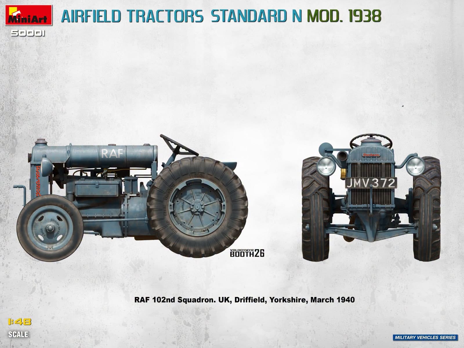 Miniart - 50001 - Fordson Airfield Tractors Model N (1938) - paint schemes