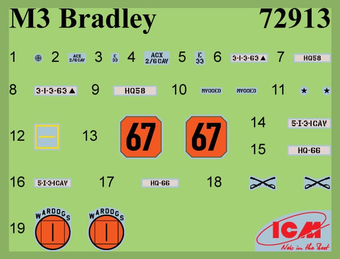 ICM - 72913 - M3 Bradley - decals