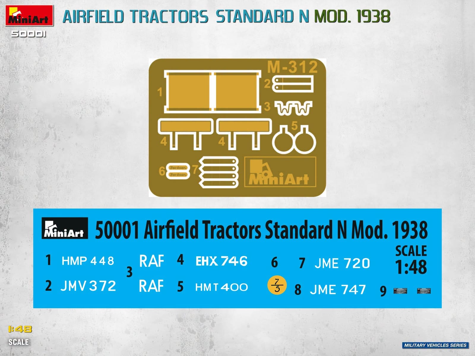 Miniart - 50001 - Fordson Airfield Tractors Model N (1938) - decals