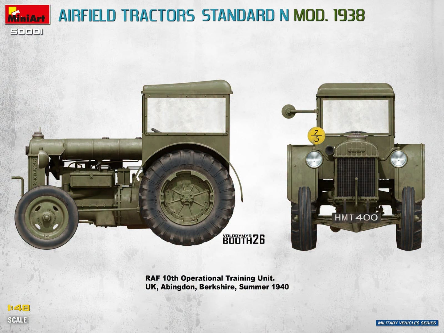 304 - Miniart - 50001 - Fordson Airfield Tractors Model N (1938) - paint schemes