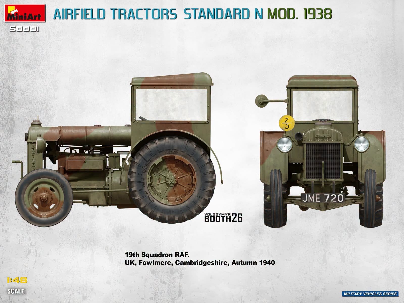 Miniart - 50001 - Fordson Airfield Tractors Model N (1938) - paint schemes