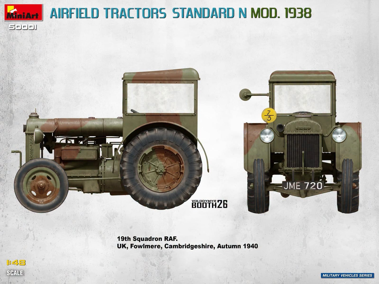 302 - Miniart - 50001 - Fordson Airfield Tractors Model N (1938) - paint schemes