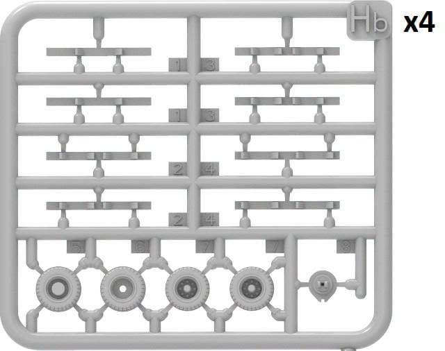 Miniart - 50002 - British Bomb Trolleys and Bombs - sprue