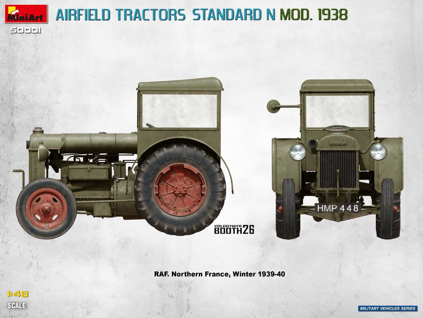 300 - Miniart - 50001 - Fordson Airfield Tractors Model N (1938) - paint schemes