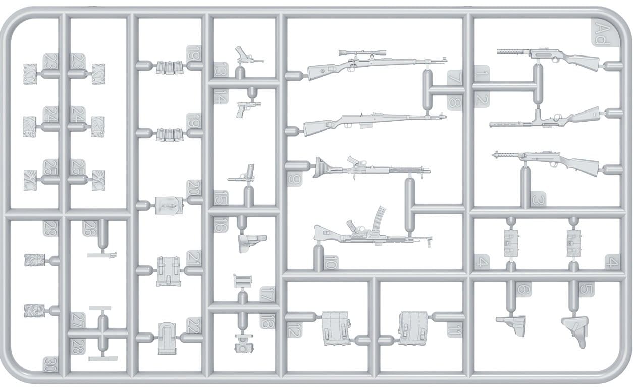 Miniart - 53071 - German Infantry (Ardennes 1944-45) - sprue