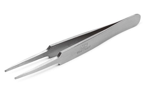 010 - High Grade Straight Tweezers Round Tip - primary image