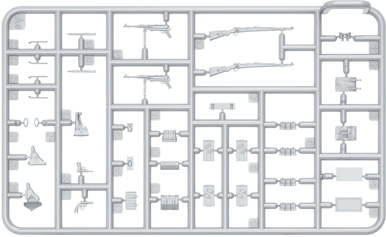 Miniart - 53071 - German Infantry (Ardennes 1944-45) - sprue