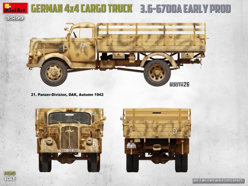 Miniart - 35199 - Opel Blitz 3.6-6700 A (early) - paint schemes