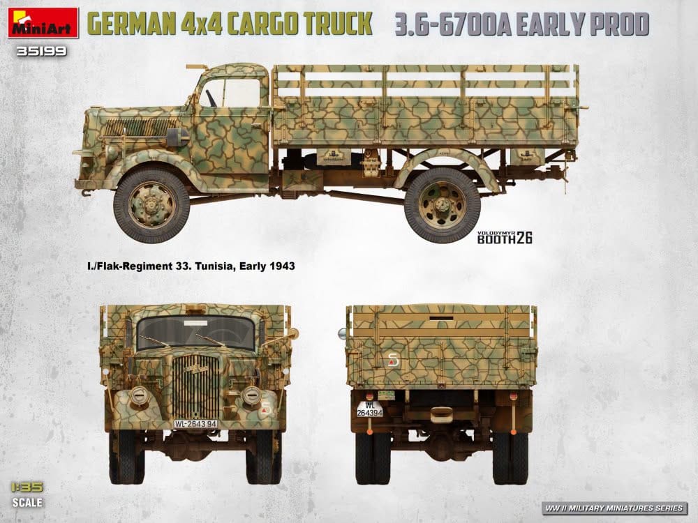 Miniart - 35199 - Opel Blitz 3.6-6700 A (early) - paint schemes