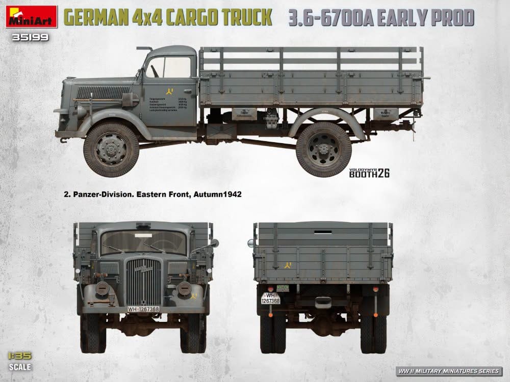 Miniart - 35199 - Opel Blitz 3.6-6700 A (early) - paint schemes