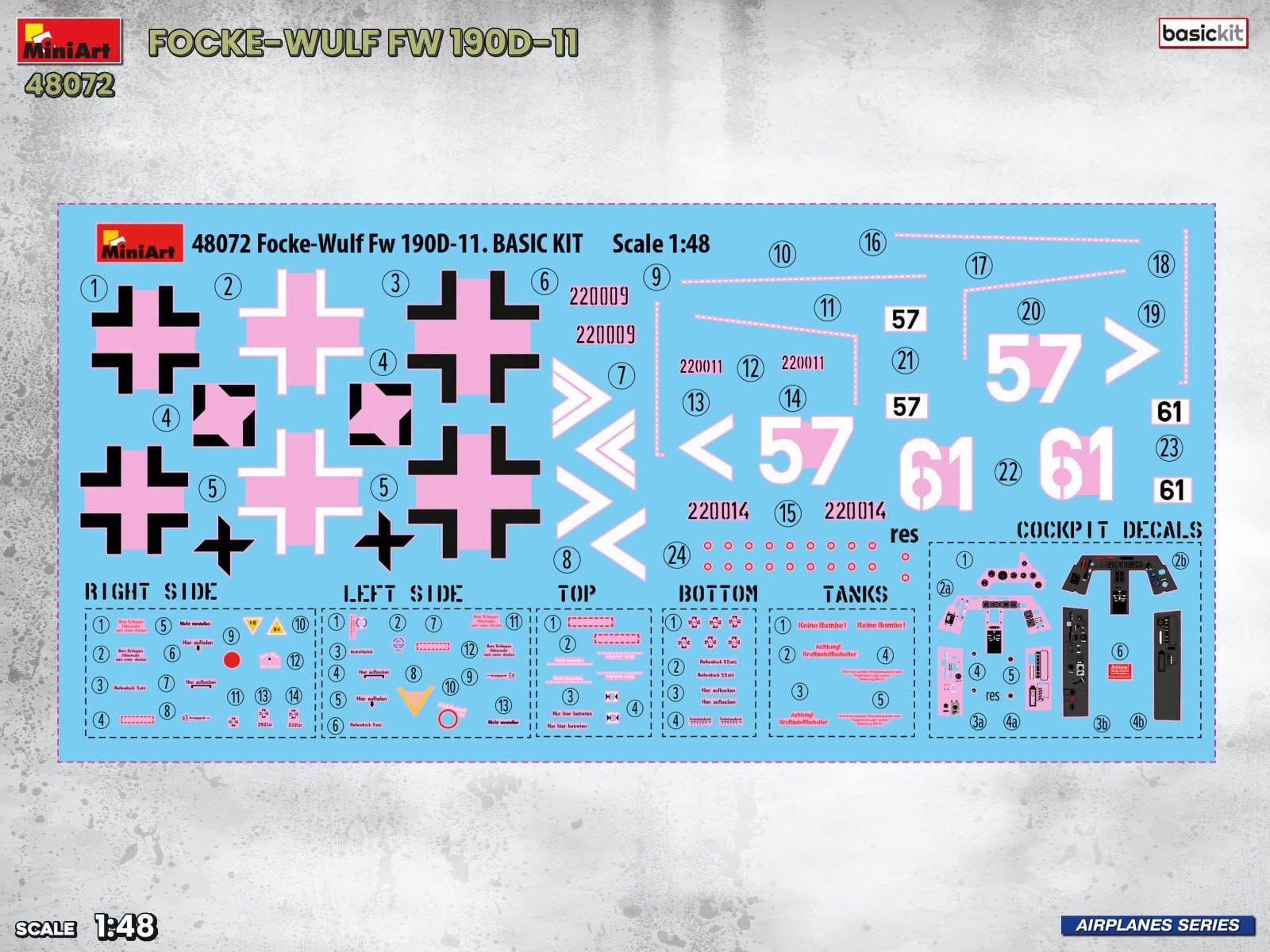 Miniart - 48072 - Focke-Wulf Fw 190 D-11 - decals