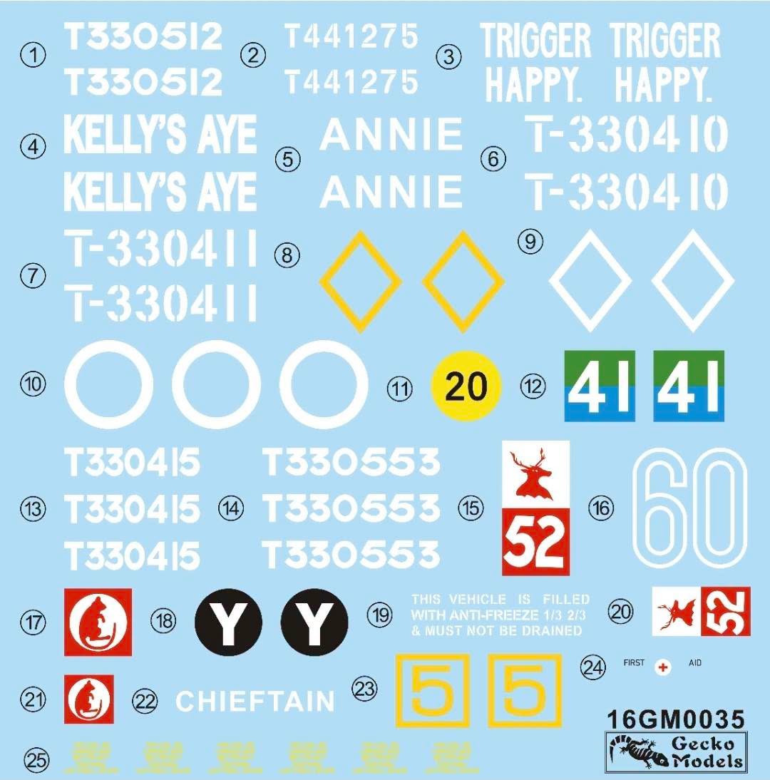 400 - Gecko Models - 16GM0035 - M24 Chaffee - decals