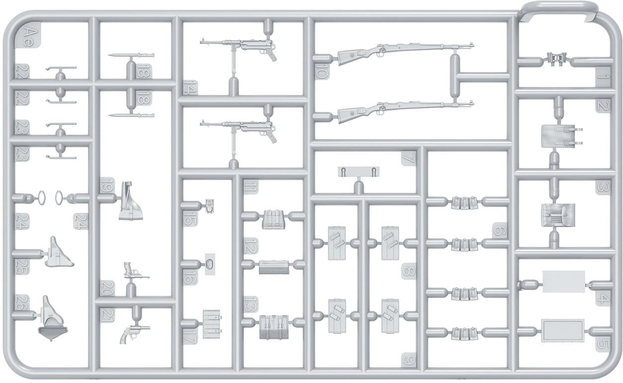 Miniart - 35479 - German Luftwaffe Infantry (Ardennes 1944-45) - sprue