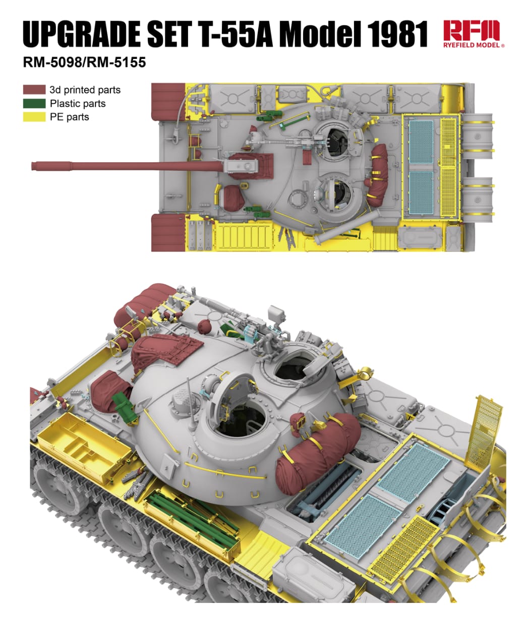 Rye Field Model - 2115 - T-55A obr. 1981 [upgrade kit] - digital model