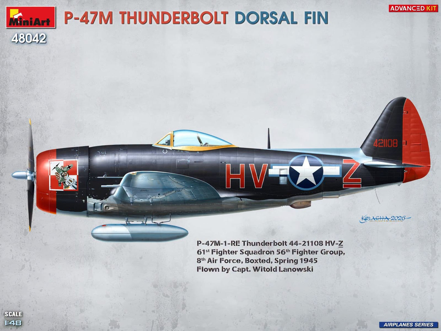 301 - Miniart - 48042 - Republic P-47M Thunderbolt - paint schemes