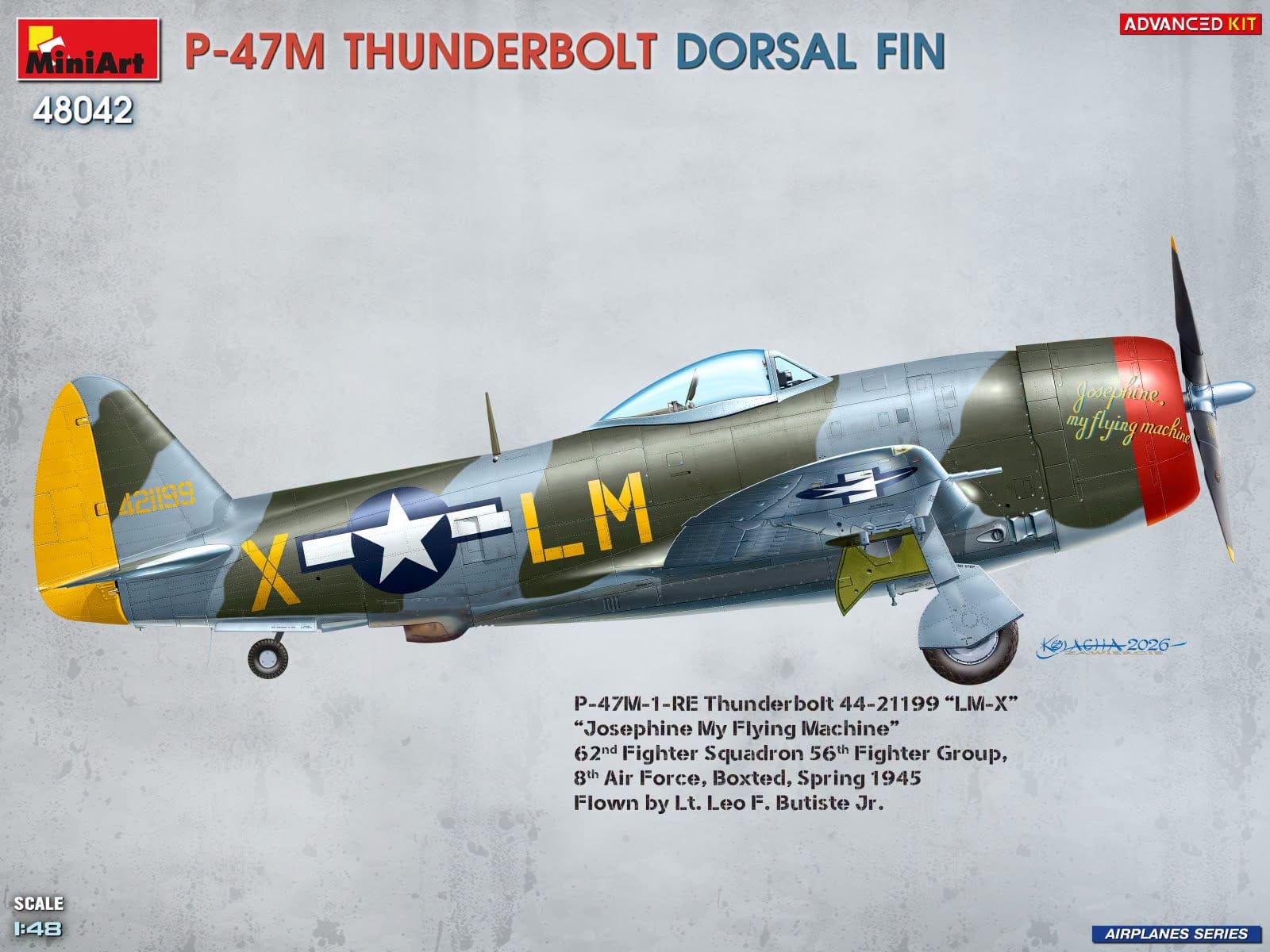 Miniart - 48042 - Republic P-47M Thunderbolt - paint schemes