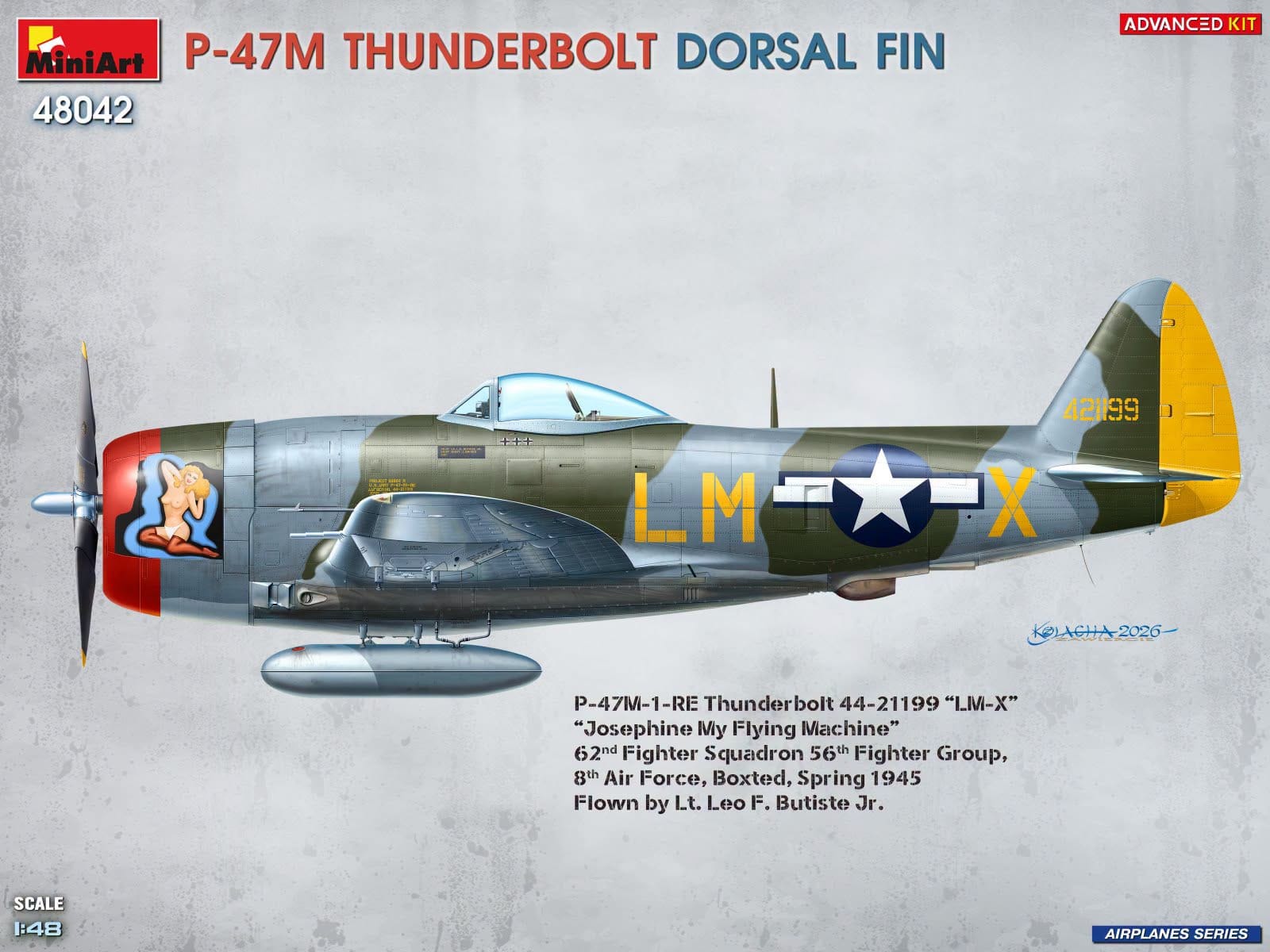 Miniart - 48042 - Republic P-47M Thunderbolt - paint schemes