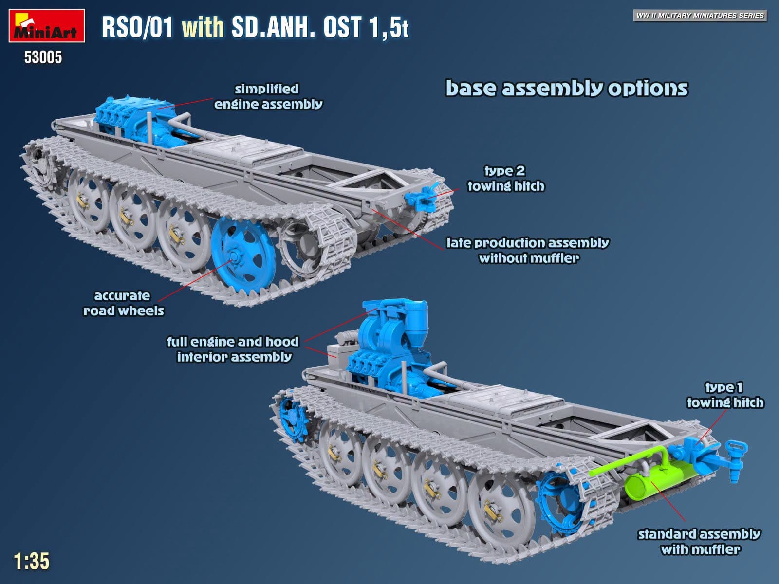 Miniart - 53005 - Steyr RSO/01 with Sd.Anh. Ost 1.5t Trailer - digital model