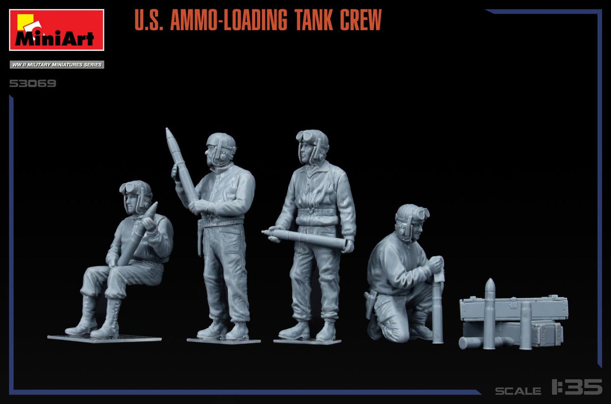 601 - Miniart - 53069 - United States Tank Crew Loading Ammunition - unpainted model