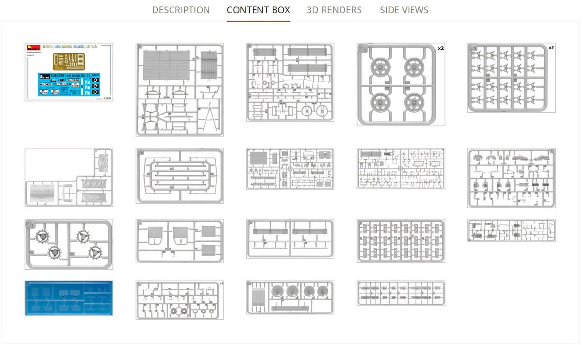200 - Miniart - 53005 - Steyr RSO/01 with Sd.Anh. Ost 1.5t Trailer - sprue