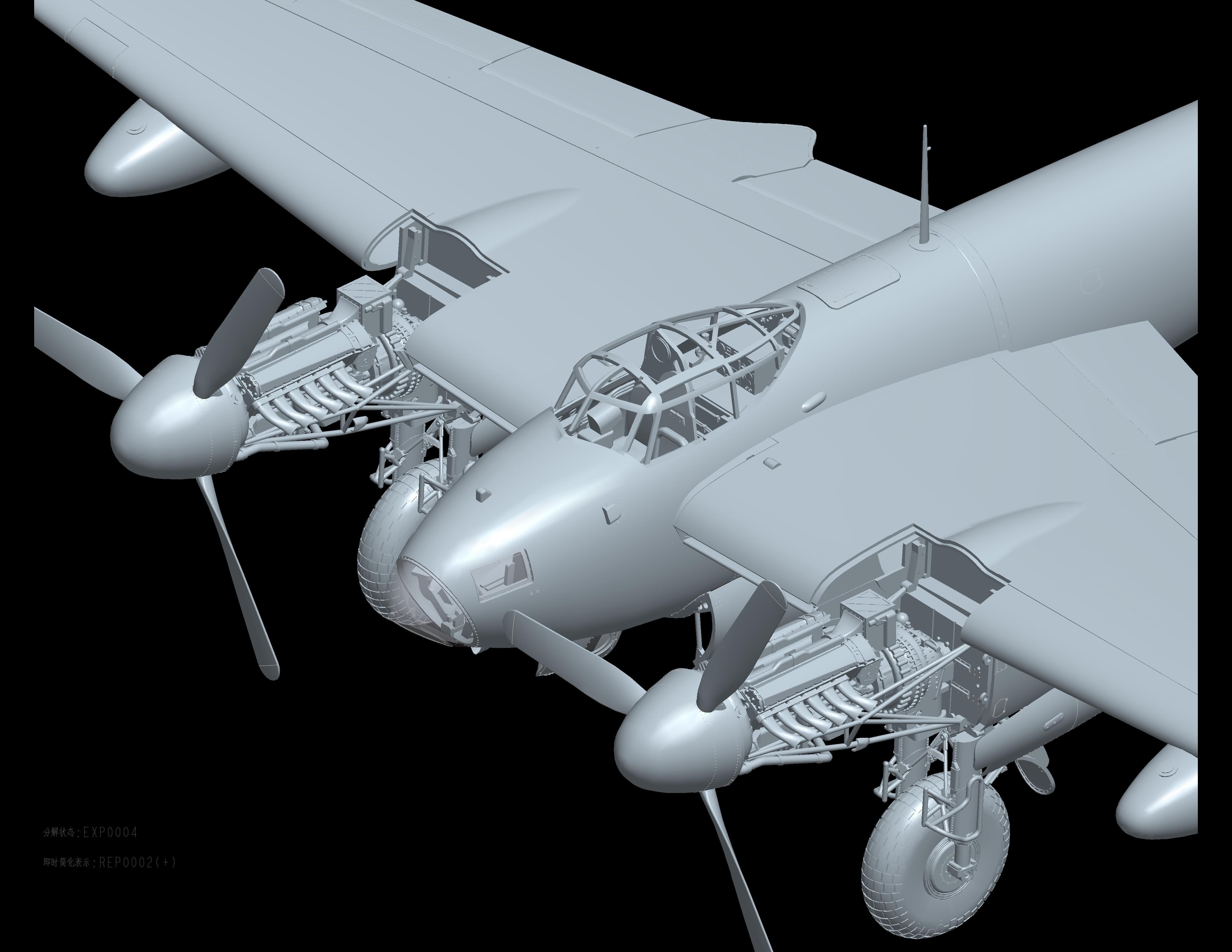 HK Models - 01E016 - de Havilland Mosquito B Mk IX / XVI - digital model