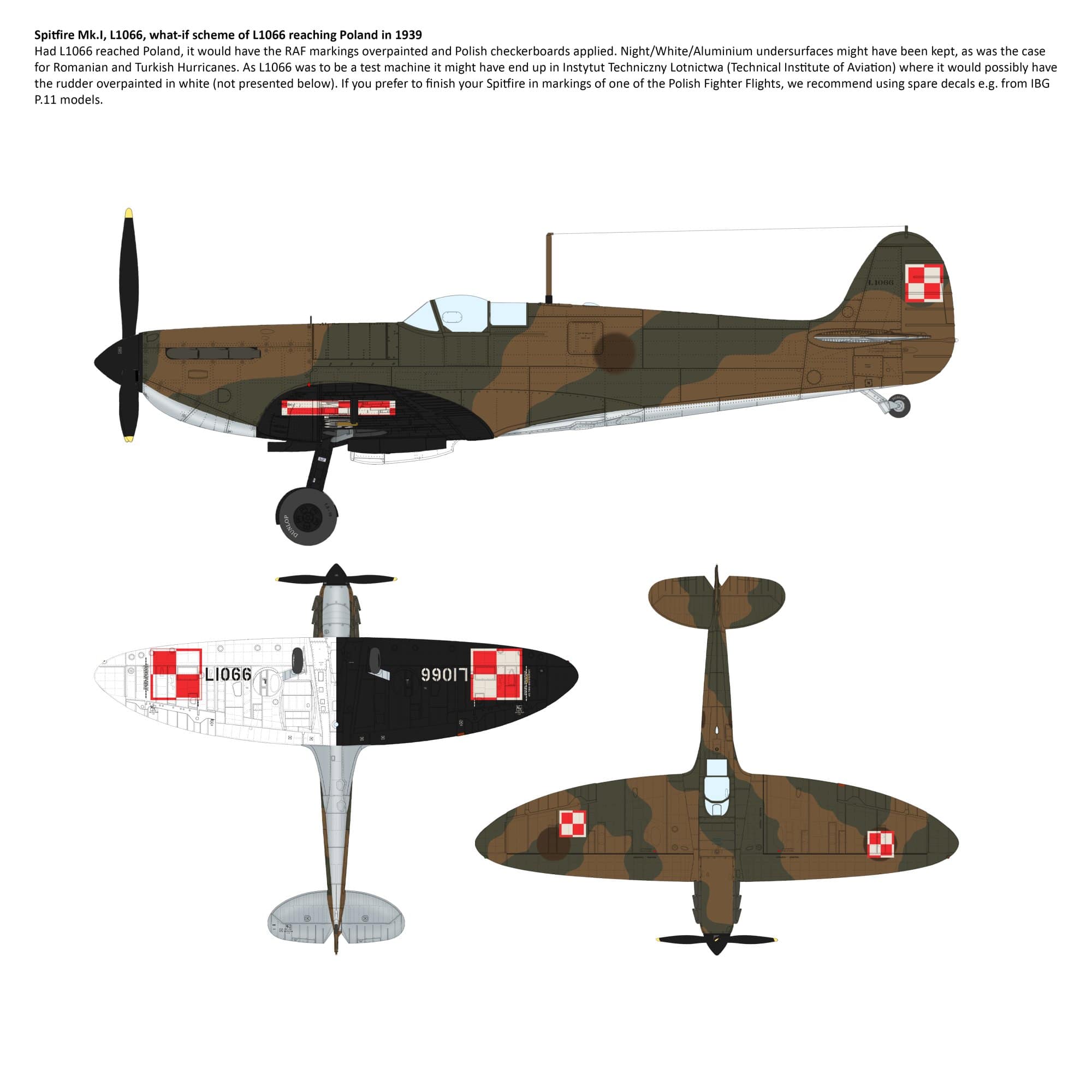 IBG - 72580 - Supermarine Spitfire Mk V (trop) - paint schemes