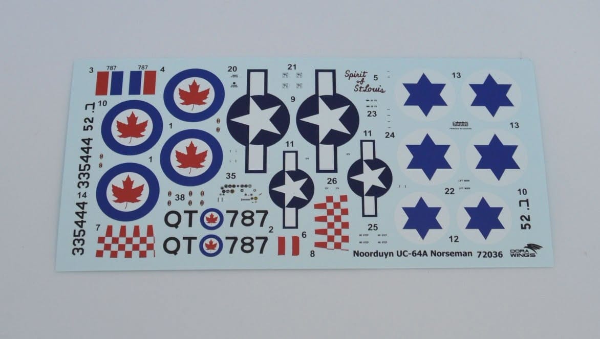400 - Dora Wings - 72036 - Noorduyn UC-64A Norseman - decals