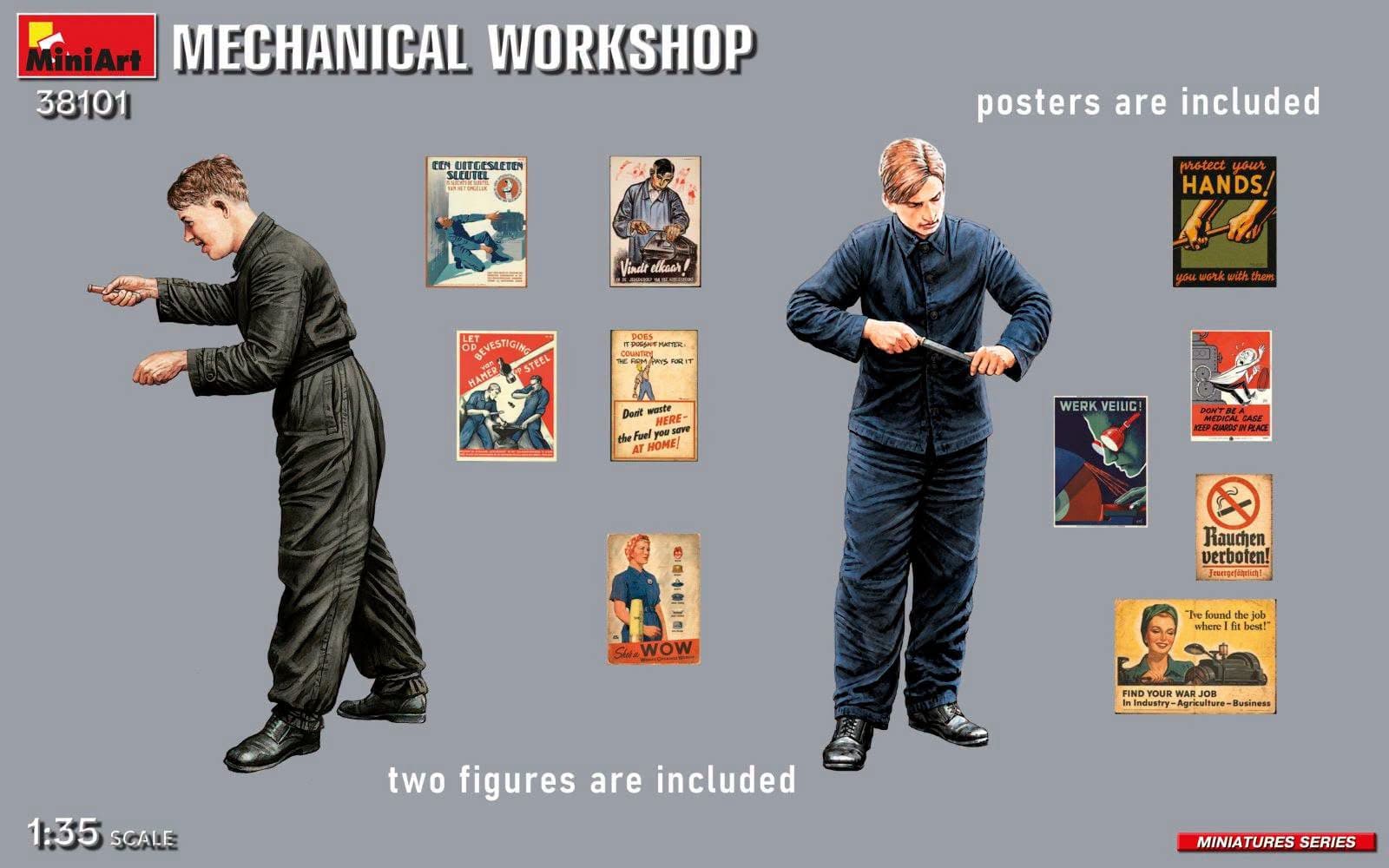 Miniart - 38101 - Mechanical Workshop - paint schemes