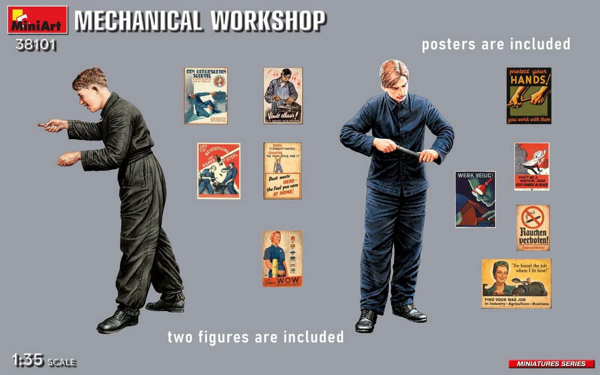 300 - Miniart - 38101 - Mechanical Workshop - paint schemes