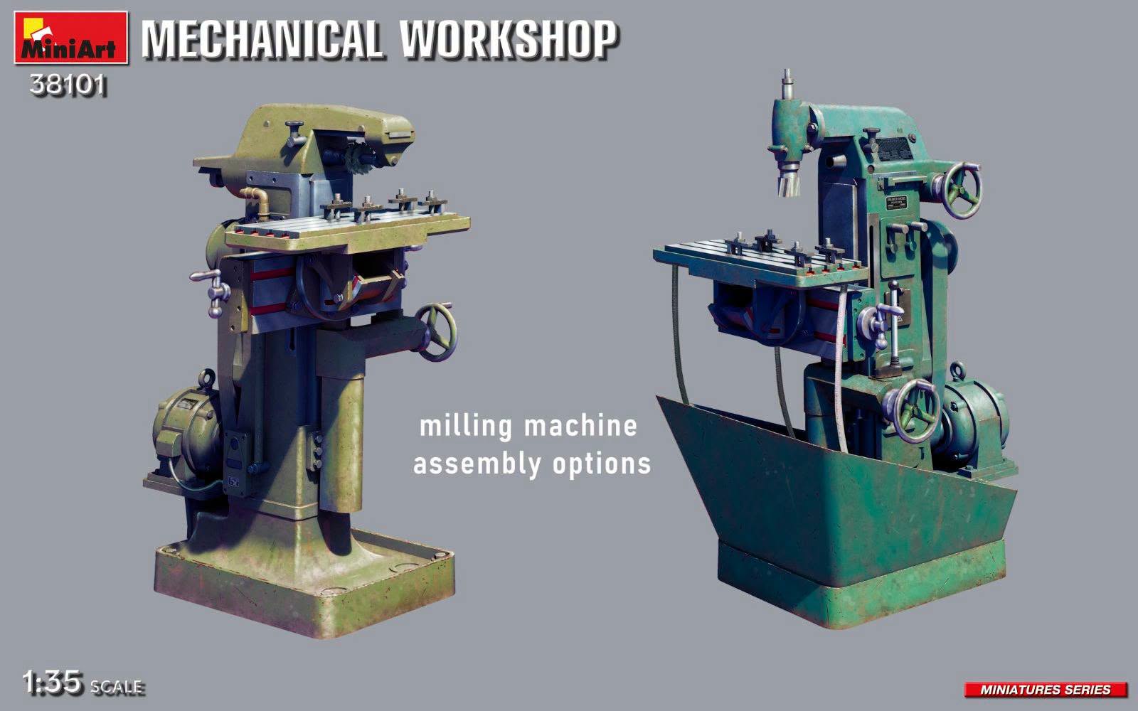 Miniart - 38101 - Mechanical Workshop - paint schemes