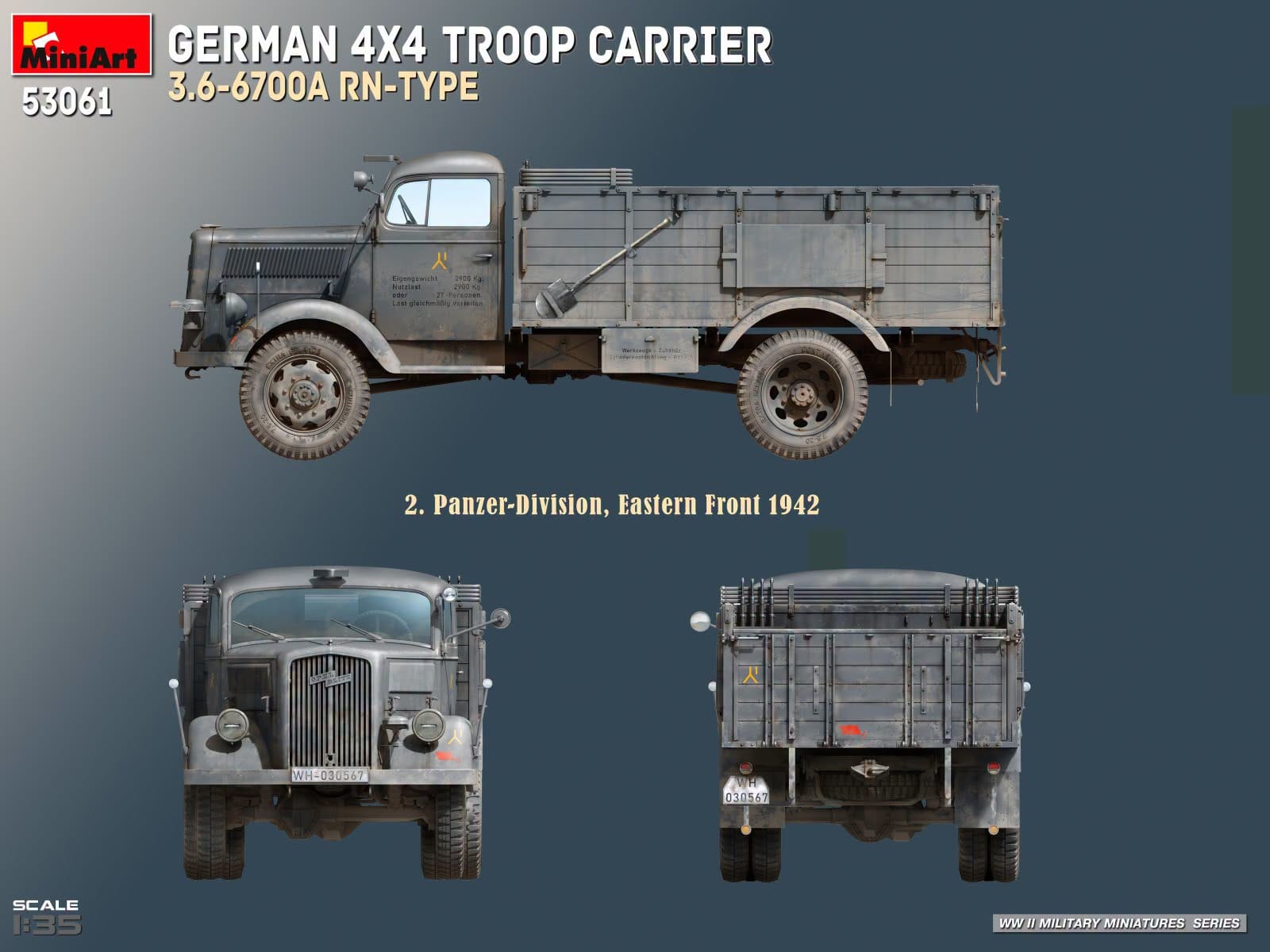 Miniart - 53061 - Opel Blitz 3.6-6700 A (RN) - paint schemes