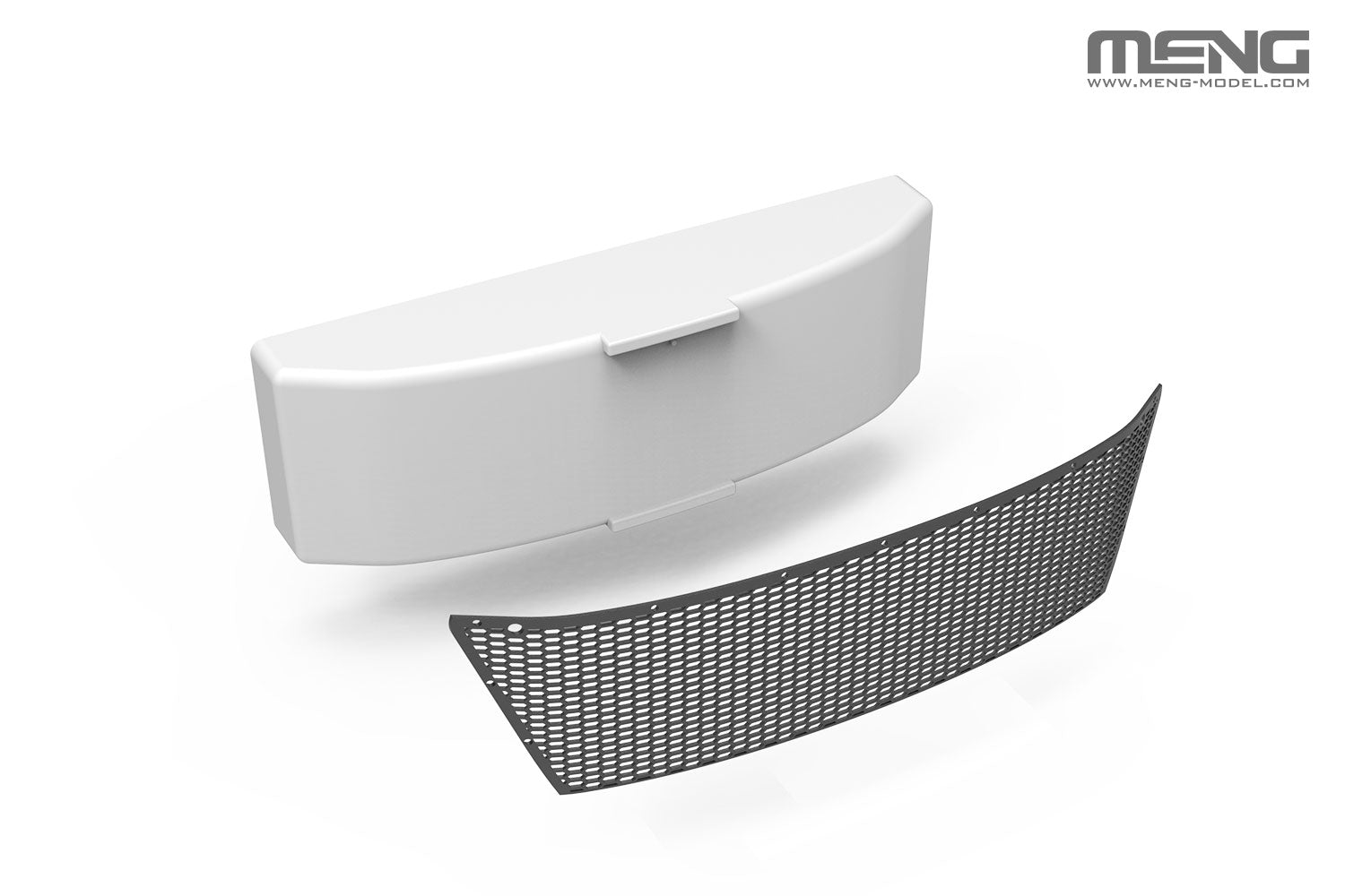 digital model - The front air intake screen is replicated by a precision photo-etched part. A shaping tool is provided for easier shaping of the part.