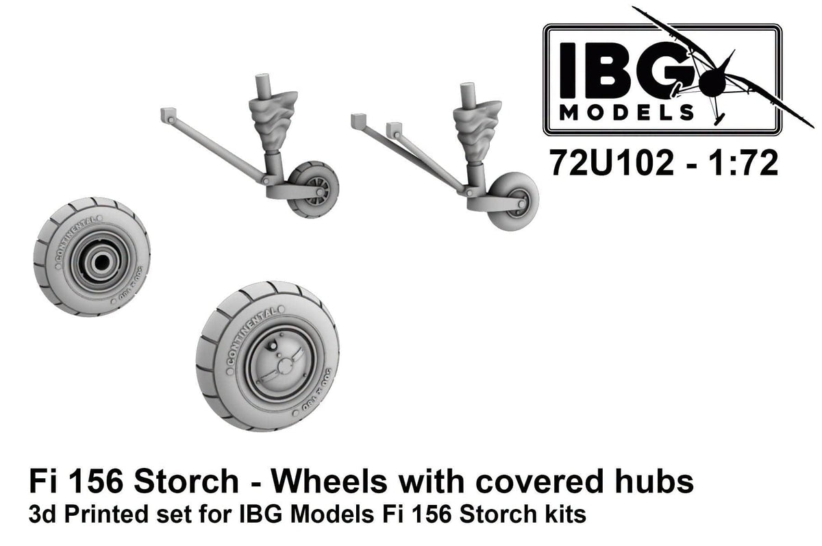 010 - IBG - 72U102 - Fieseler Fi 156 Storch Wheels with Covered Hubs - primary image