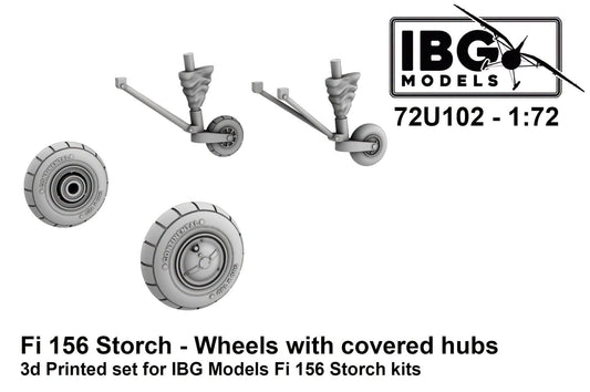 010 - IBG - 72U102 - Fieseler Fi 156 Storch Wheels with Covered Hubs - primary image