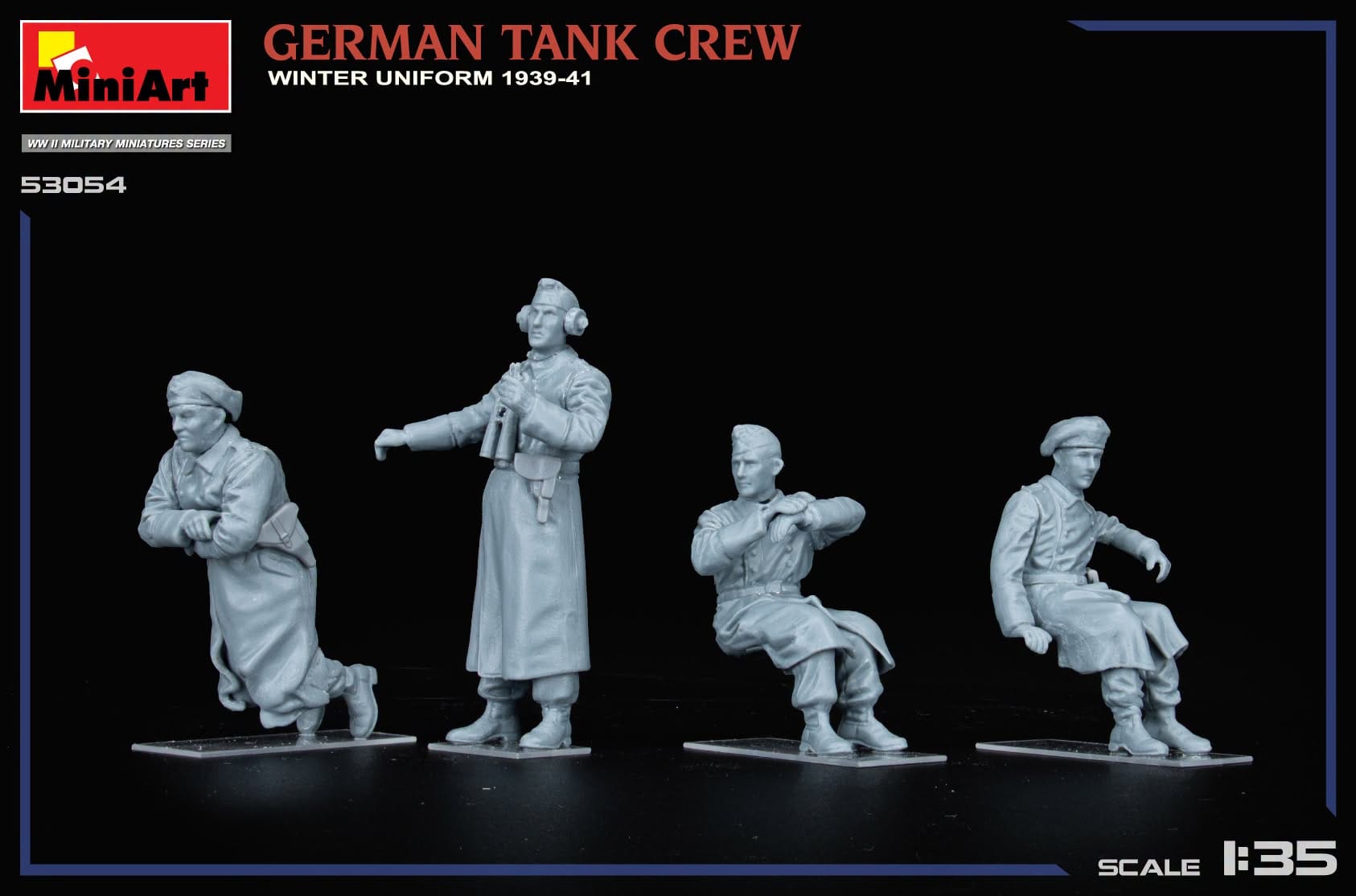 Miniart - 53054 - German Tank Crew (Winter 1939-41) - unpainted model
