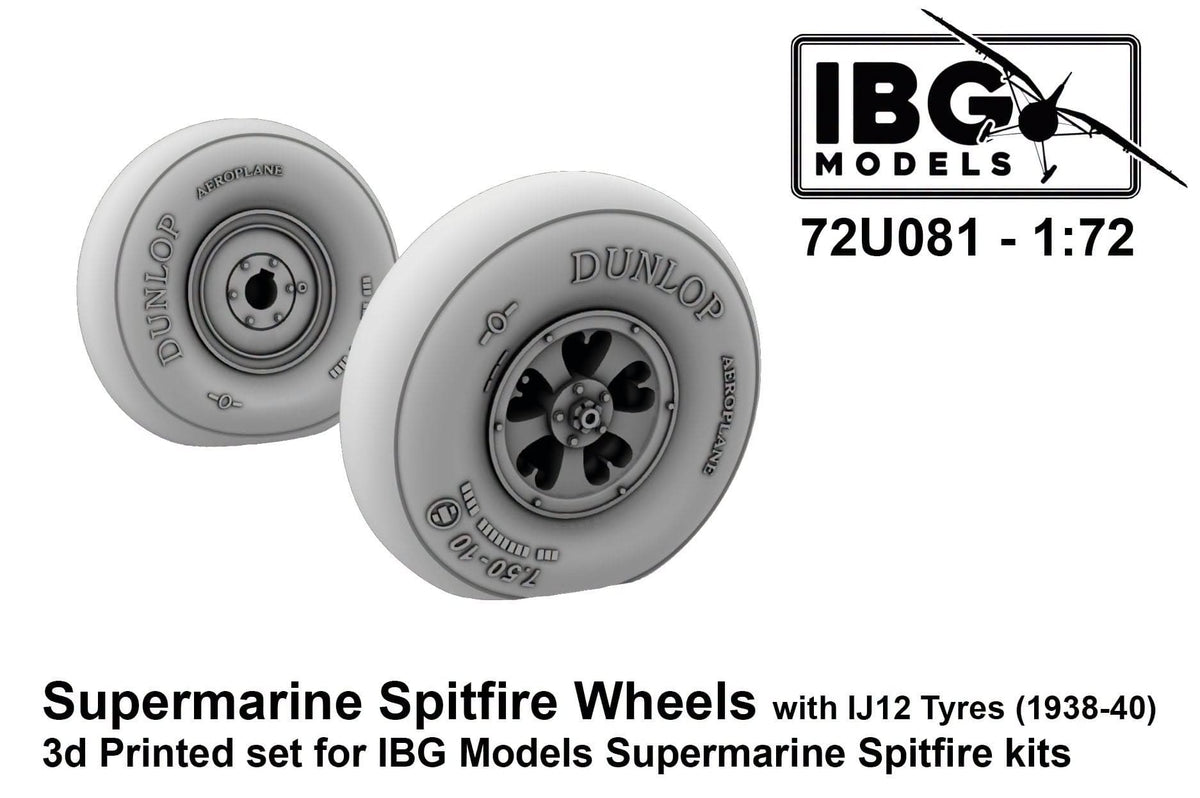 010 - IBG - 72U081 - Supermarine Spitfire Wheels with IJ12 Tyres (1938-40) - primary image
