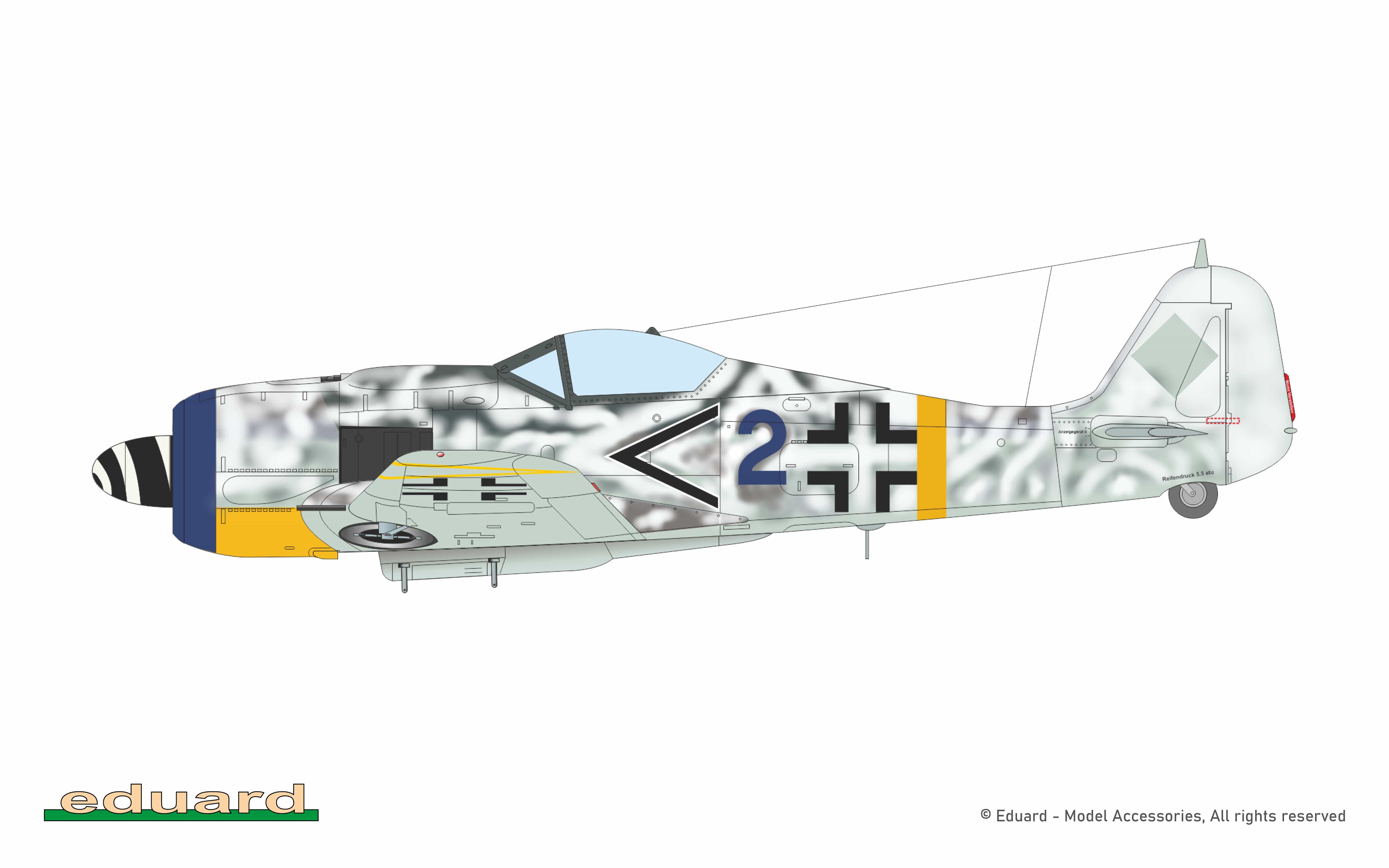 Eduard - 82139 - Focke-Wulf Fw 190 F-8 - paint schemes - Stab I./SG 2, Csar or Raab, Hungary, winter 1944/1945