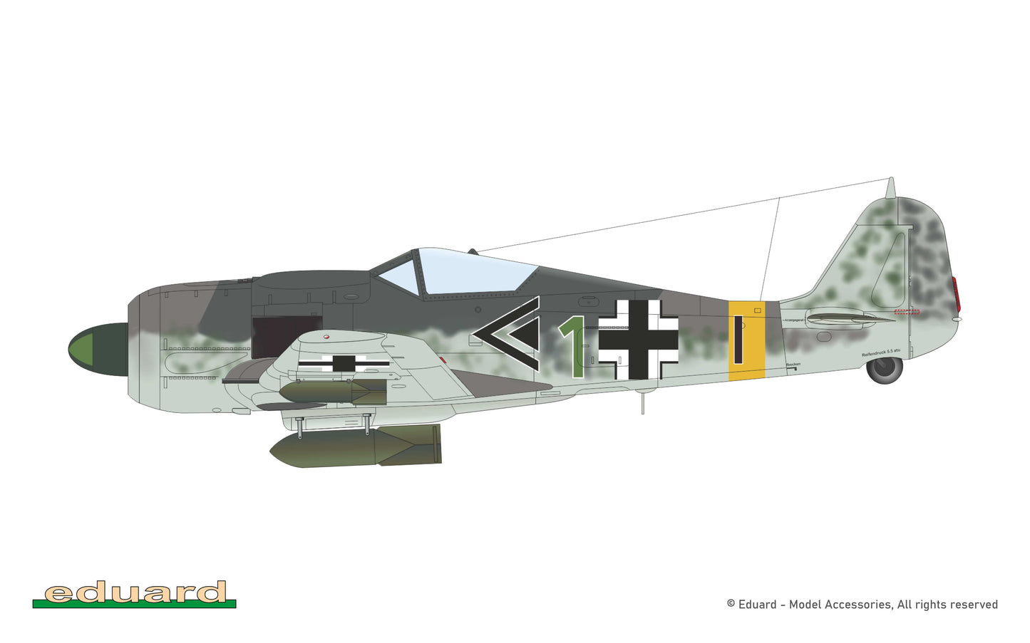 304 - Eduard - 82139 - Focke-Wulf Fw 190 F-8 - paint schemes - Maj. Karl Schrepfer, CO of III./SG 1, Kraków, General Government (Poland nowadays), August 1944