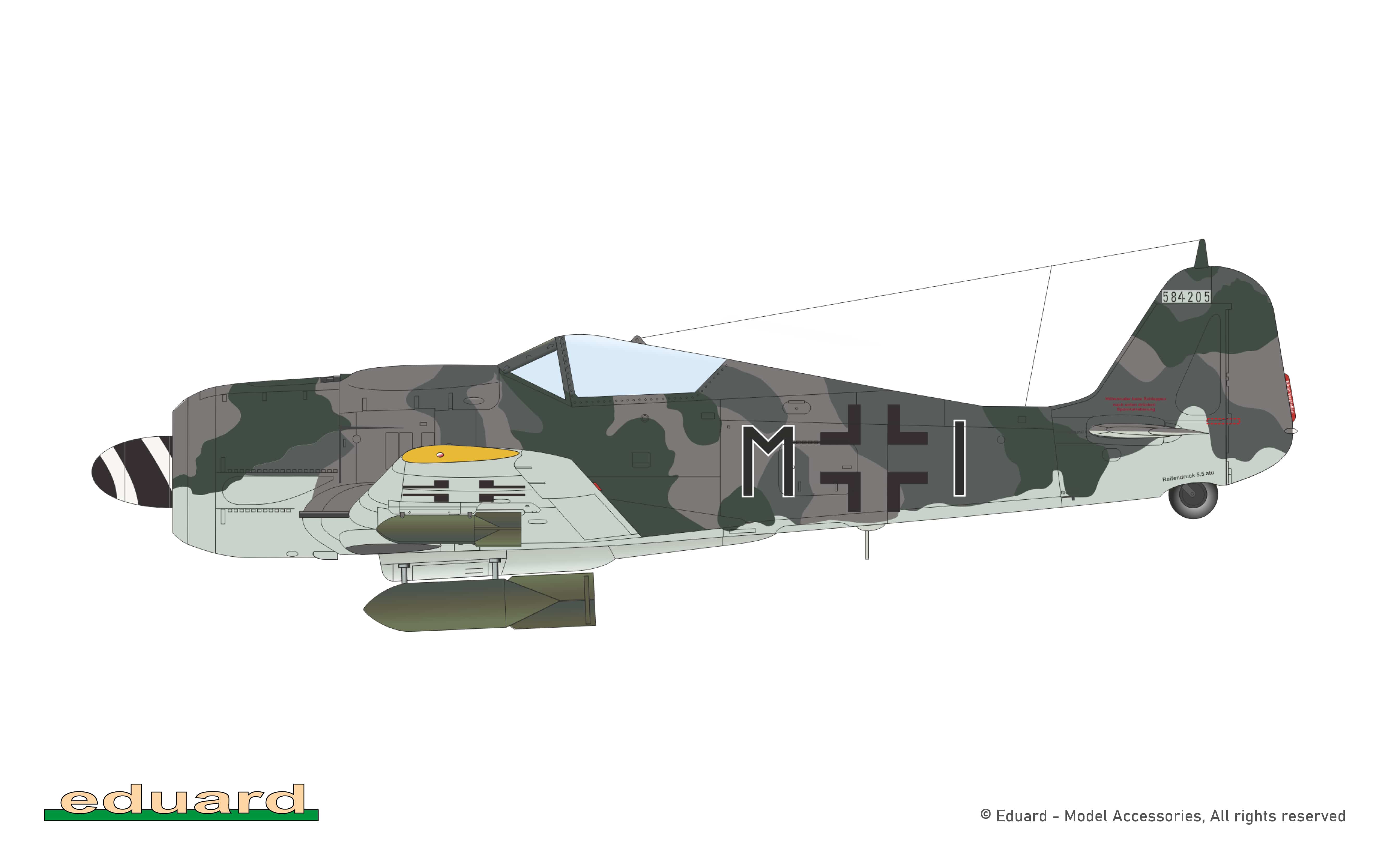 Eduard - 82139 - Focke-Wulf Fw 190 F-8 - paint schemes - W.Nr. 584205, III./SG 3, Sabile (Zabeln), the Soviet Union (Latvia nowadays), May 1945