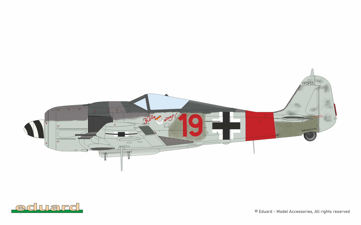 304 - Eduard - 82147 - Focke-Wulf Fw 190 A-8 - paint schemes - W.Nr. 172733, Uffz. Ernst Schröder, 5./JG 300, Löbnitz, Germany, October 1944
