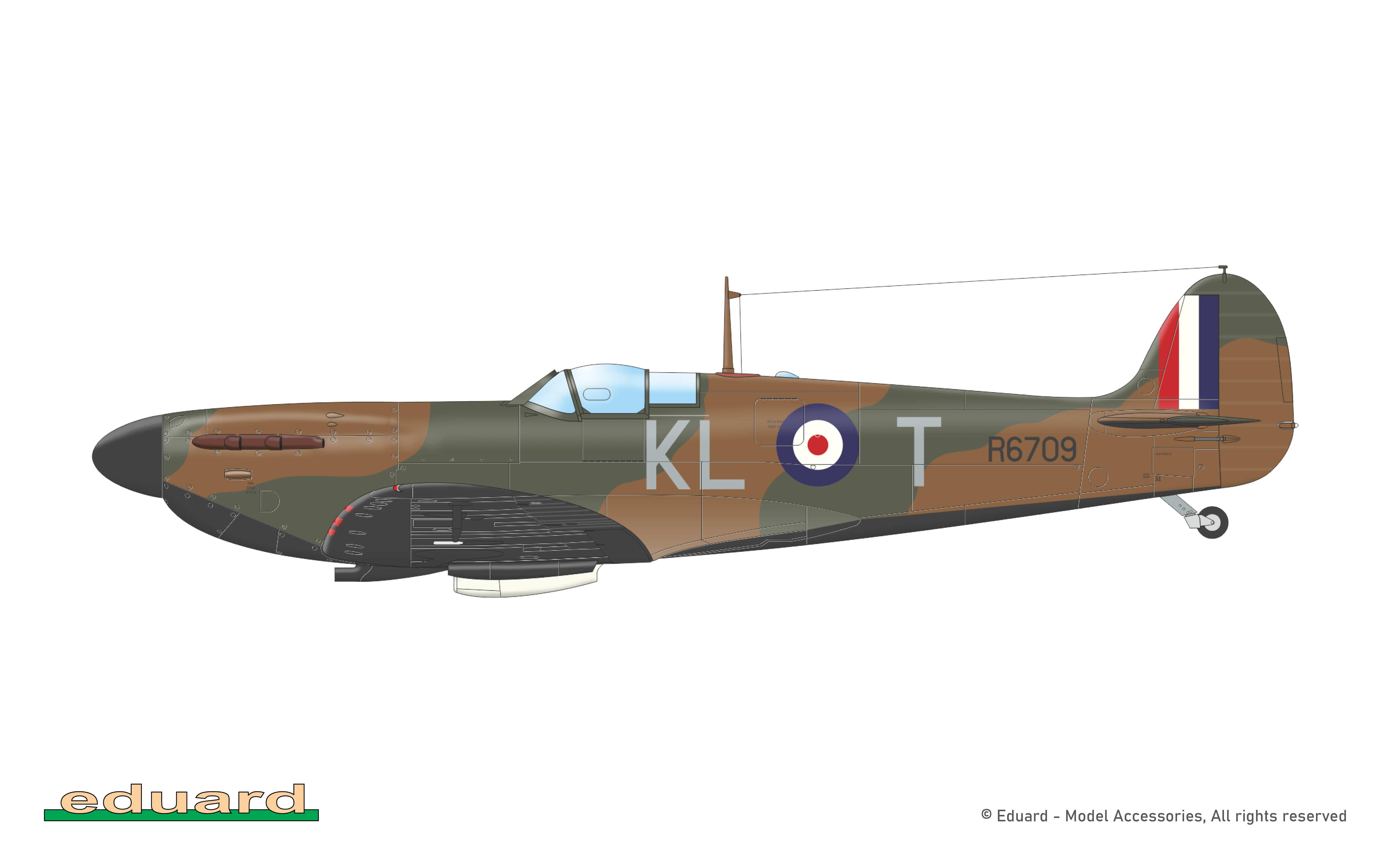 Eduard - 82151 - Supermarine Spitfire Mk Ia - paint schemes - R6709, P/O Colin F. Gray, RNZAF, No. 54 Squadron, RAF Hornchurch, United Kingdom, March 1940