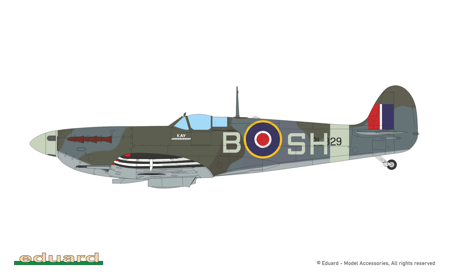 304 - Eduard - 82157 - Supermarine Spitfire Mk Vb - paint schemes - BL829, F/Lt John Plagis, No. 64 Squadron, RAF Coltishall, United Kingdom, March-September 1943