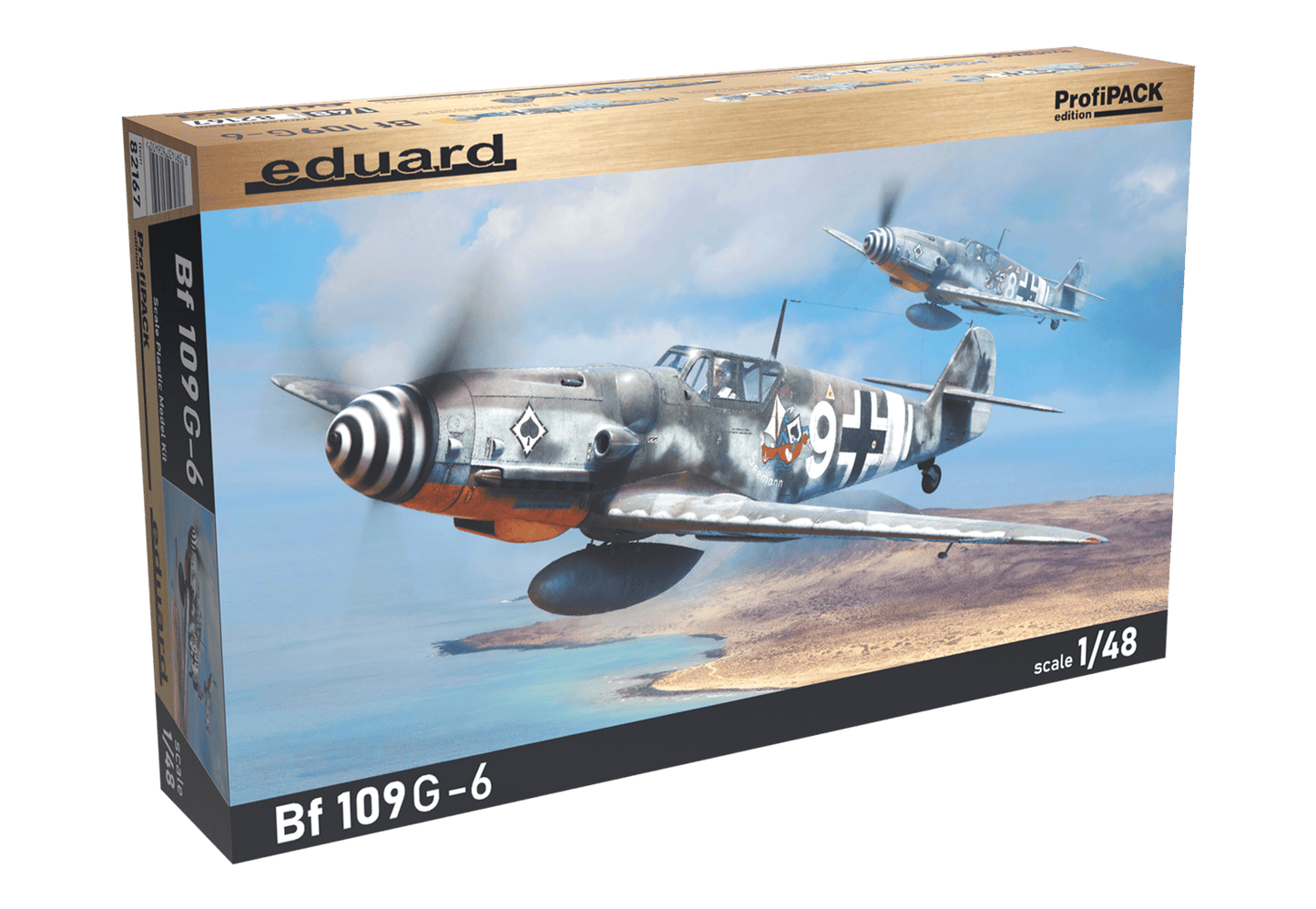 100 - Eduard - 82167 - Messerschmitt Bf 109 G-6 - box left front angle