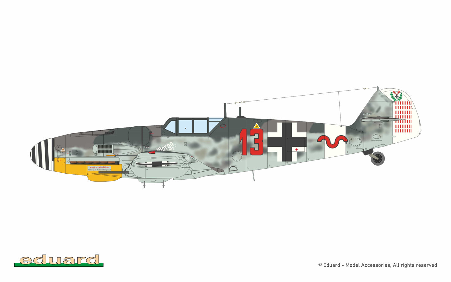 302 - Eduard - 82167 - Messerschmitt Bf 109 G-6 - paint schemes - Bf 109G-6/R6/Trop, W.Nr. 27169, Fw. Heinrich Bartels, 11./JG 27, Kalamaki, Greece, November 1943