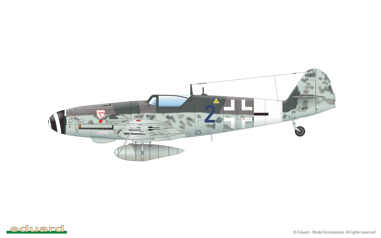 Eduard - 84174 - Messerschmitt Bf 109 G-10 (Erla) - paint schemes - WNr. 490617, Uffz. Gerhard Reiher, 8./JG 3, Alperstedt, Germany, November 1944