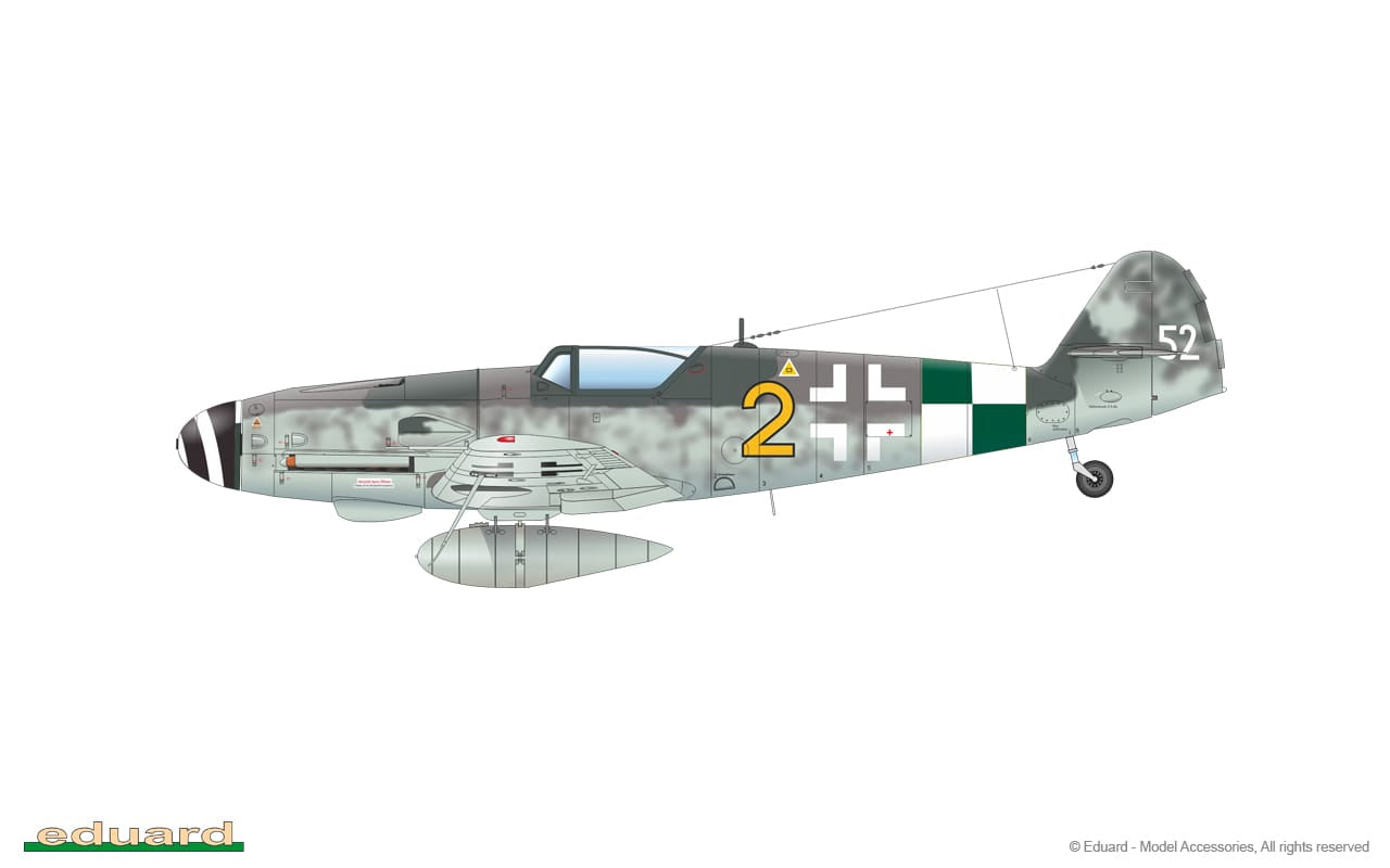 301 - Eduard - 84174 - Messerschmitt Bf 109 G-10 (Erla) - paint schemes - KG(J) 27, Kaufbeuren, Germany, May 1945