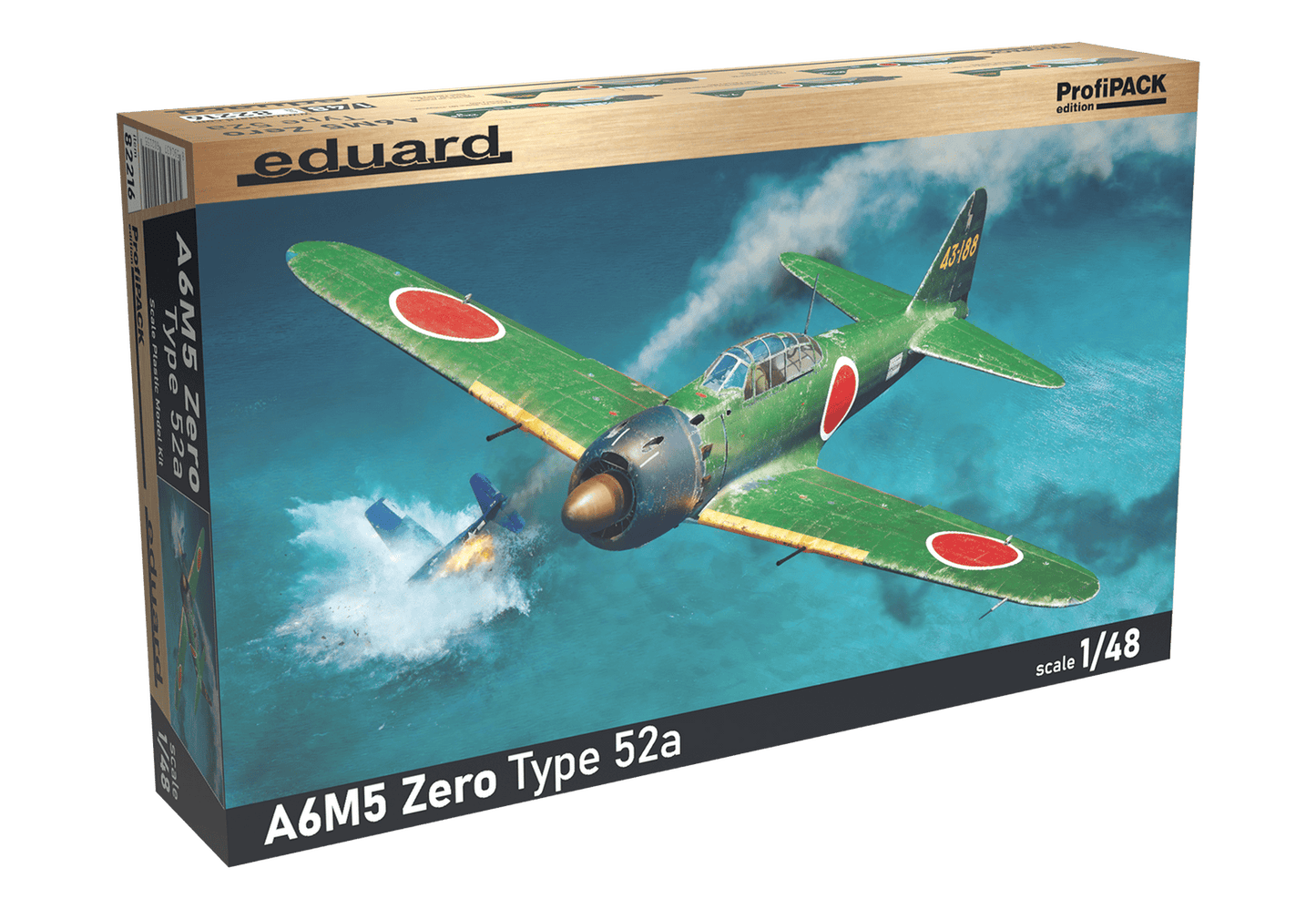 100 - Eduard - 82216 - Mitsubishi A6M5a Zero Model 52 - box front left angle