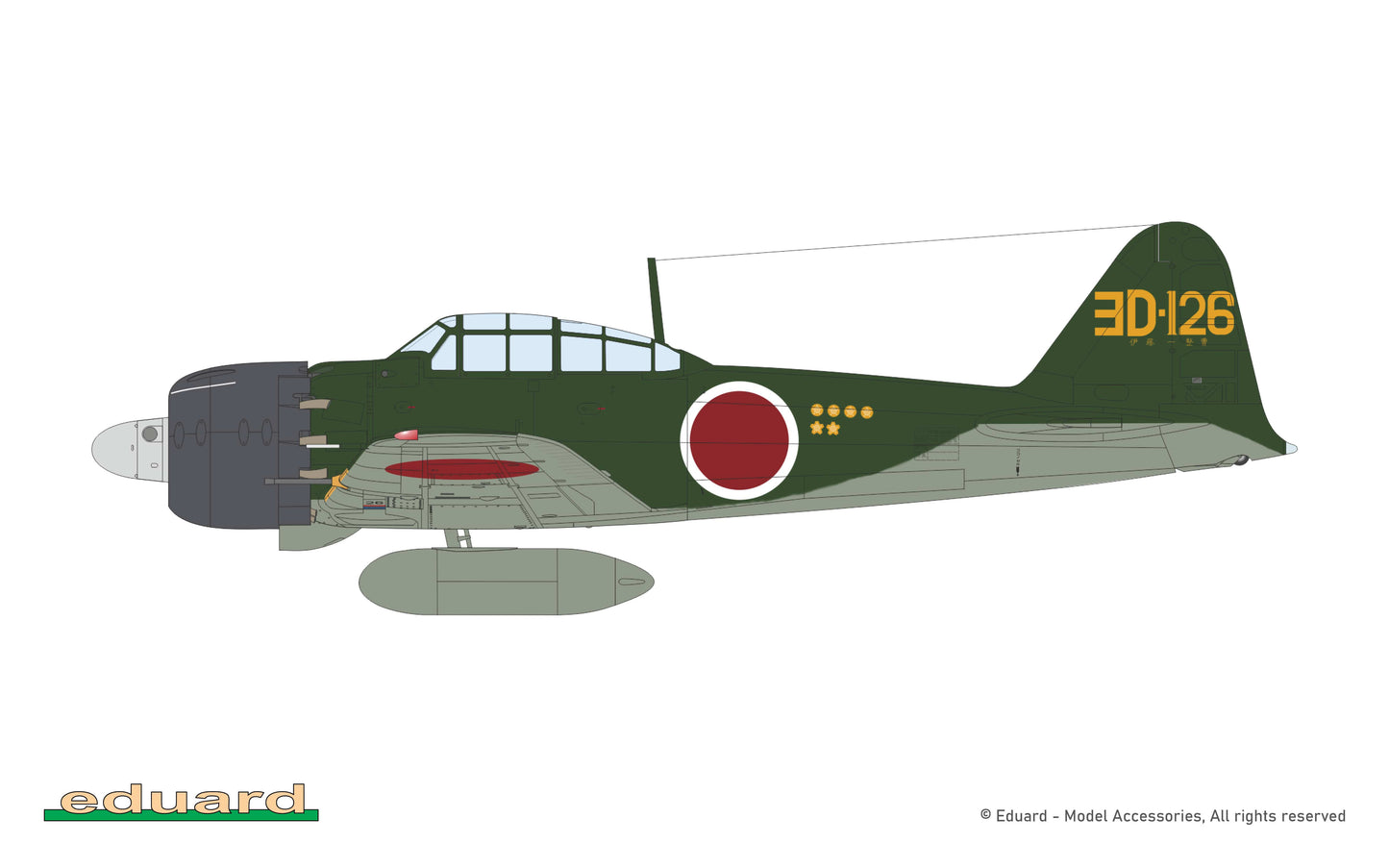303 - Eduard - 82216 - Mitsubishi A6M5a Zero Model 52 - paint schemes - ENS Sada-aki Akamatsu, Kōkūtai 302, Atsugi, Japan, February 1945