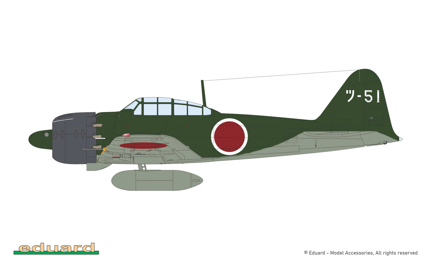 304 - Eduard - 82216 - Mitsubishi A6M5a Zero Model 52 - paint schemes - CPO Takanobu Obata, Tsukuba Kōkūtai, Japan, February 1945